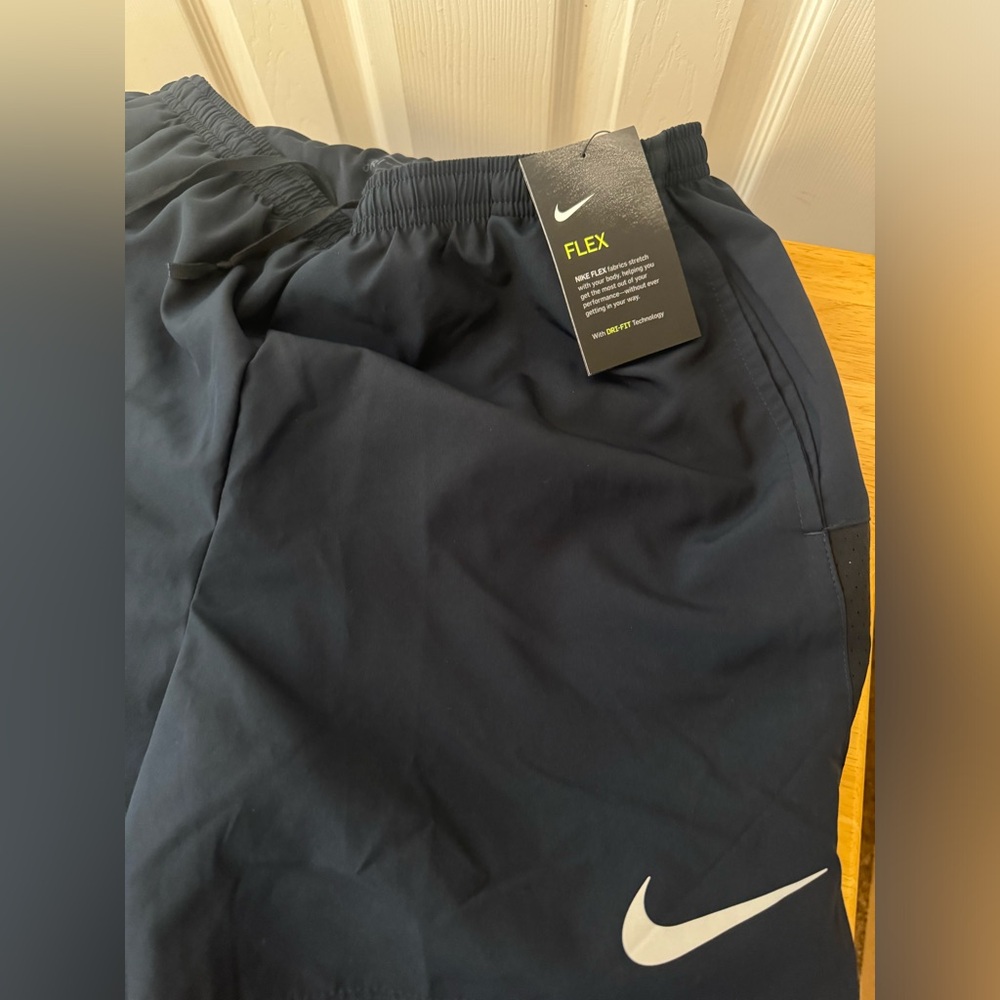 Nike Flex Stride Men 5" Navy Blue Brief-Lined Running Training Workout Shorts
